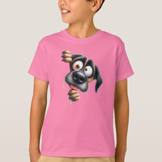very cute funny scared puppy t-shirt (Voorkant)
