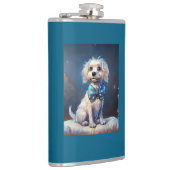 Very Cute Lil Doggie With Blue Bow Tie Heupfles (Rechts)