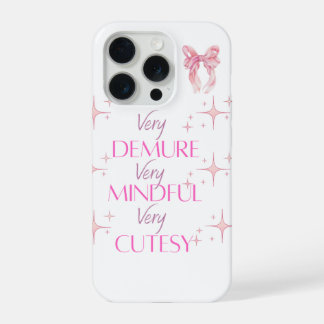 Very Cutesy Pink Aesthetic Phone Case iPhone 15 Pro Case