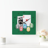 Very Fun BlackJack Casino Wall Clock Vierkante Klok (Huis)