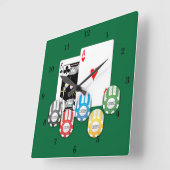 Very Fun BlackJack Casino Wall Clock Vierkante Klok (Hoek)