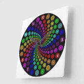 Very Fun Vortex Wall Clock Vierkante Klok (Hoek)