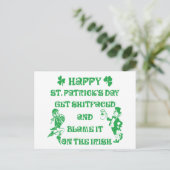 Very Funny Adult St Patrick's Day Briefkaart (Staand voorkant)