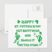 Very Funny Adult St Patrick's Day Briefkaart (Voorkant / Achterkant)