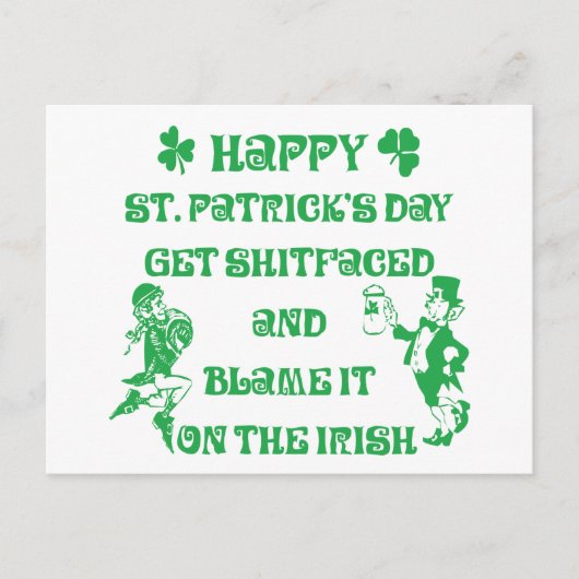 Very Funny Adult St Patrick's Day Briefkaart (Voorkant)