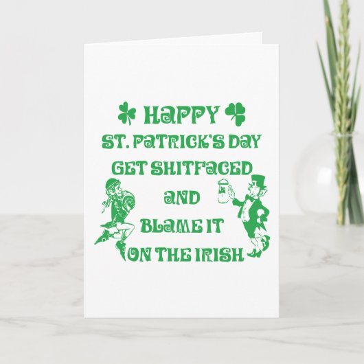 Very Funny Adult St Patrick's Day Kaart (Voorkant)