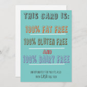 very funny 'fat free 'card! feestdagenkaart (Voorkant / Achterkant)