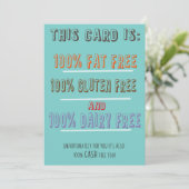 very funny 'fat free 'card! feestdagenkaart (Staand voorkant)