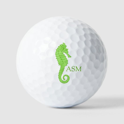 Very Green Seahorse Golf Balls Golfballen (Voorkant)