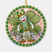 Very Irish Sock Monkey Keramisch Ornament (Voorkant)