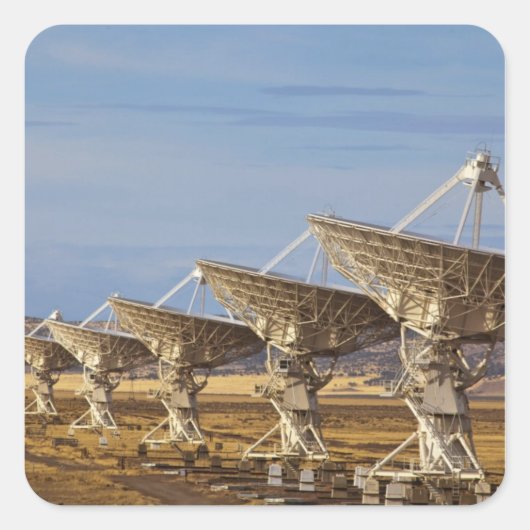 Very Large Array aka Nationale Radioastronomie Vierkante Sticker (Voorkant)