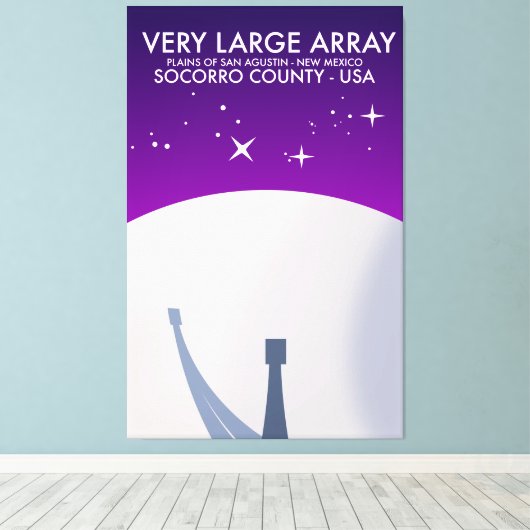 Very Large Array ruimteobservatorium ruimte kunst. Canvas Afdruk (Insitu (Houten vloer))