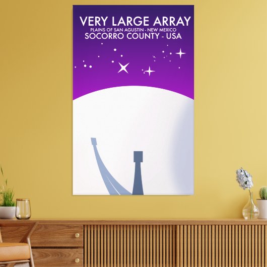 Very Large Array ruimteobservatorium ruimte kunst. Canvas Afdruk (Insitu (Woonkamer))