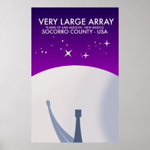 Very Large Array ruimteobservatorium ruimte kunst. Poster