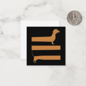 Very long Dachshund funny Notitiekaartje (Voorkant / Achterkant in situ)