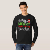 Very Merry 3rd Grade Teacher Third Christmas Schoo T-shirt (Voorkant volledig)