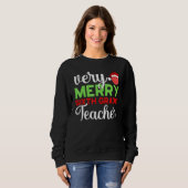 Very Merry 6th Grade Teacher Sixth Christmas Schoo Trui (Voorkant volledig)