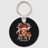 Very Merry Aunt Reindeer Matching Christmas  Sleutelhanger (Voorkant)