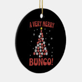 Very Merry Bunco Christmas Tree Dice Game Night Keramisch Ornament (Rechts)