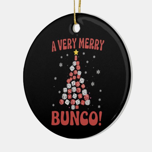 Very Merry Bunco Christmas Tree Dice Game Night Keramisch Ornament (Links)