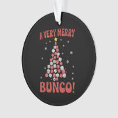 Very Merry Bunco Christmas Tree Dice Game Night Ornament (voorkant)