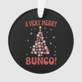 Very Merry Bunco Christmas Tree Dice Game Night Ornament (voorkant)