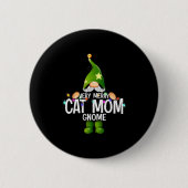 Very Merry Cat Mom Gnome Christmas Matching Ronde Button 5,7 Cm (Voorkant)
