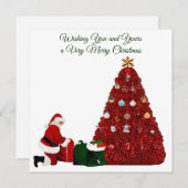 Very Merry Christmas Card Feestdagenkaart (Voorkant / Achterkant)