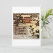 Very Merry Christmas Classic Traditional Winter Feestdagenkaart (Staand voorkant)