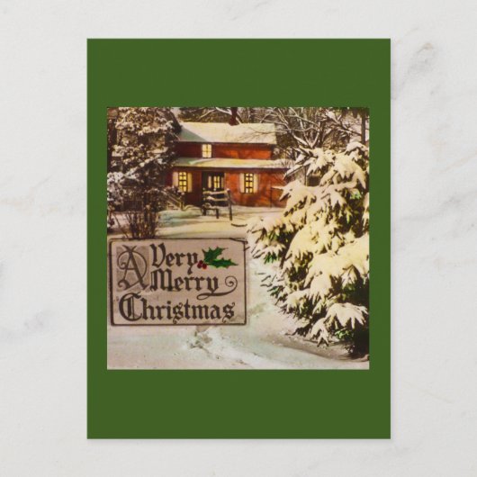 Very Merry Christmas Classic Traditional Winter Feestdagenkaart (Voorkant)