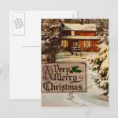 Very Merry Christmas Classic Traditional Winter Feestdagenkaart (Voorkant / Achterkant)