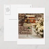 Very Merry Christmas Classic Traditional Winter Feestdagenkaart (Voorkant / Achterkant)