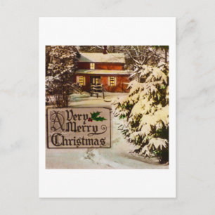 Very Merry Christmas Classic Traditional Winter Feestdagenkaart