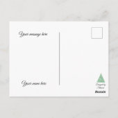 Very Merry Christmas Tree on Pink Postcard Briefkaart (Achterkant)