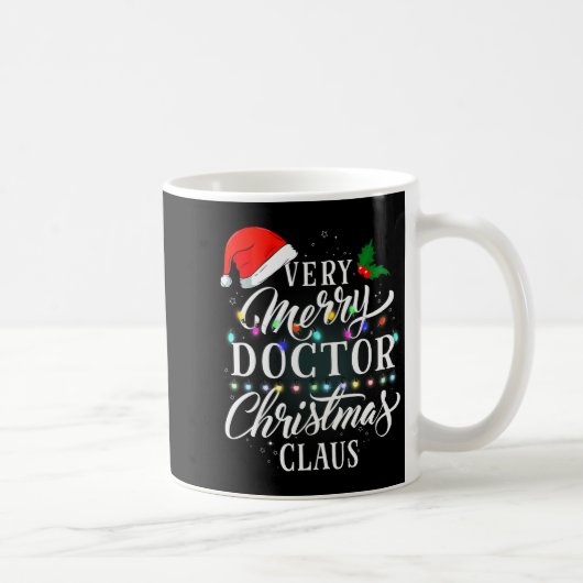 Very Merry Doctor Christmas Claus Pajamas  Koffiemok (Rechts)