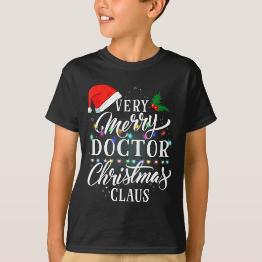 Very Merry Doctor Christmas Claus Pajamas  T-shirt (Voorkant)