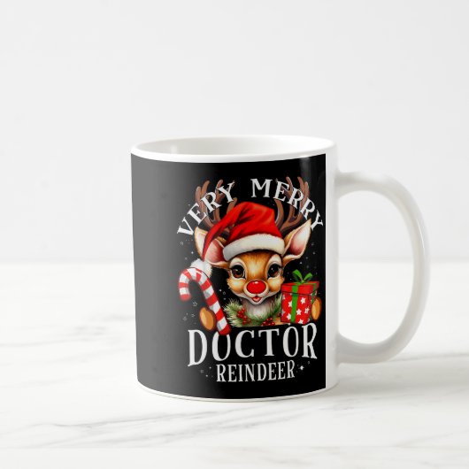 Very Merry Doctor Reindeer Matching Christmas Koffiemok (Rechts)