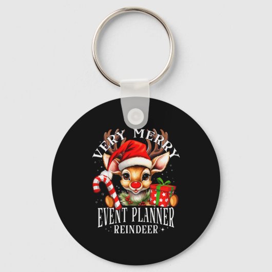 Very Merry Event Planner Reindeer Matching Christm Sleutelhanger (Voorkant)