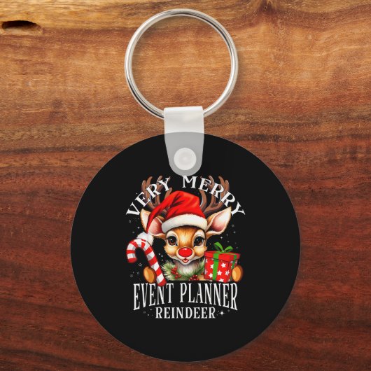 Very Merry Event Planner Reindeer Matching Christm Sleutelhanger (Voorkant)
