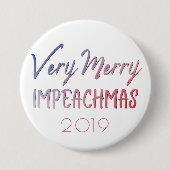 Very Merry Impeachmas | Red White Blue Impeachment Ronde Button 7,6 Cm (Voorkant)