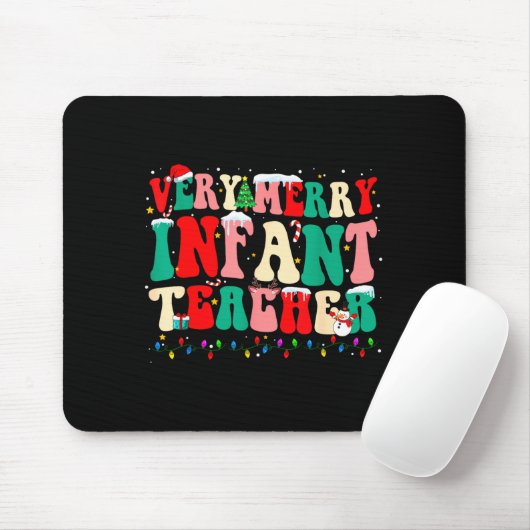 Very Merry Infant Teacher Funny Infant Squad Chris Muismat (Met muis)