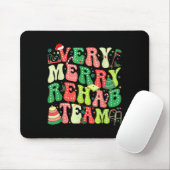 Very Merry Rehab Team Christmas Physical Therast  Muismat (Met muis)
