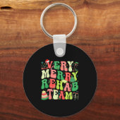 Very Merry Rehab Team Christmas Physical Therast  Sleutelhanger (Voorkant)