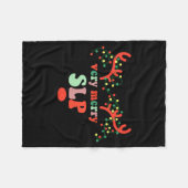 Very Merry Slp Reindeer Christmas Speech Therast X Fleece Deken (Voorkant (Horizontaal))