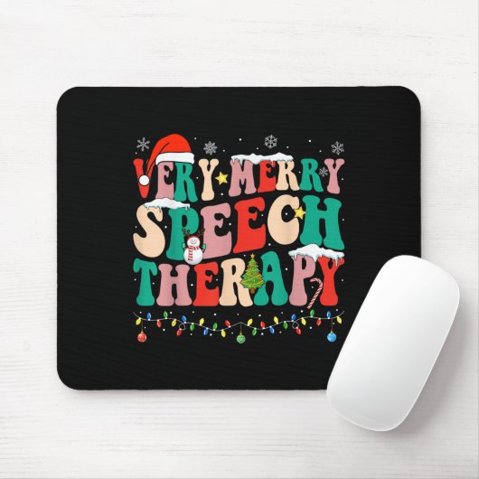 Very Merry Speech Therapy Christmas Speech Therast Muismat (Met muis)