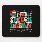 Very Merry Speech Therapy Christmas Speech Therast Muismat (Voorkant)