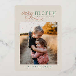 Very Merry Stars Folie Uitnodiging