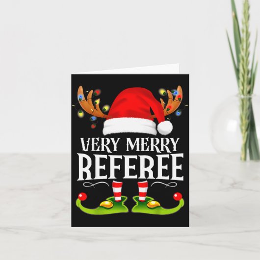 Very Merry X-mas Referee Matching Christmas Kaart (Voorkant)