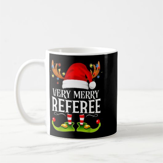 Very Merry X-mas Referee Matching Christmas  Koffiemok (Links)