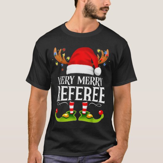 Very Merry X-mas Referee Matching Christmas T-shirt (Voorkant)